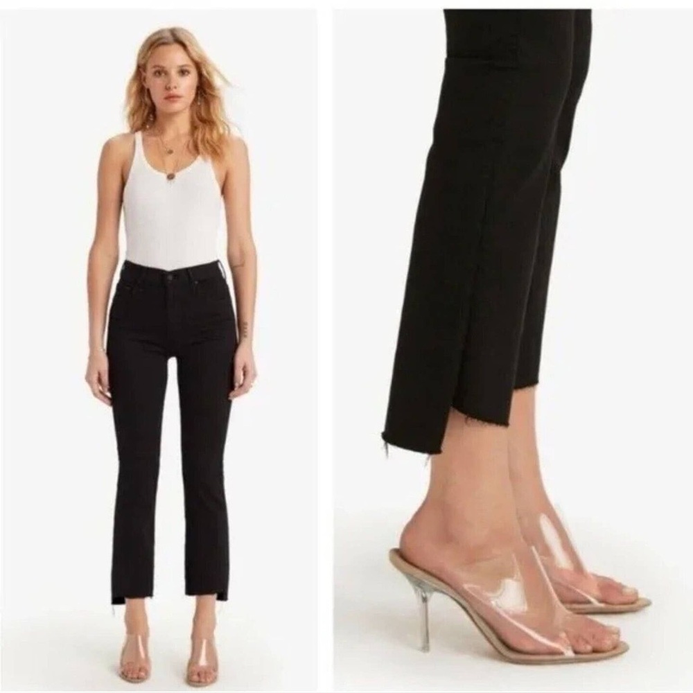 Mother The Insider Crop Two Step Fray Jeans Not Guilty Size 28 - Picture 2 of 10